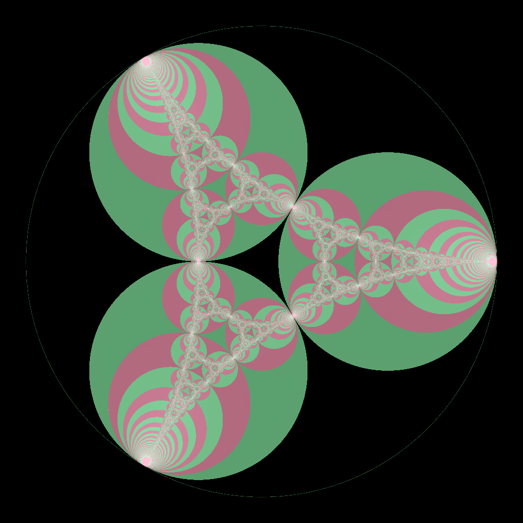 Rendered output for Apollonian Gasket