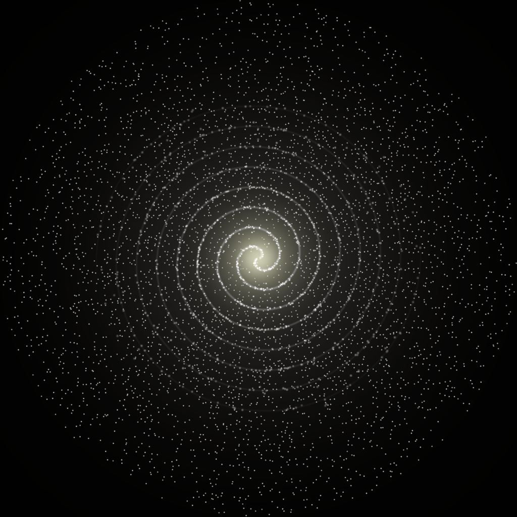 Rendered output for Archimedean Spiral Galaxy