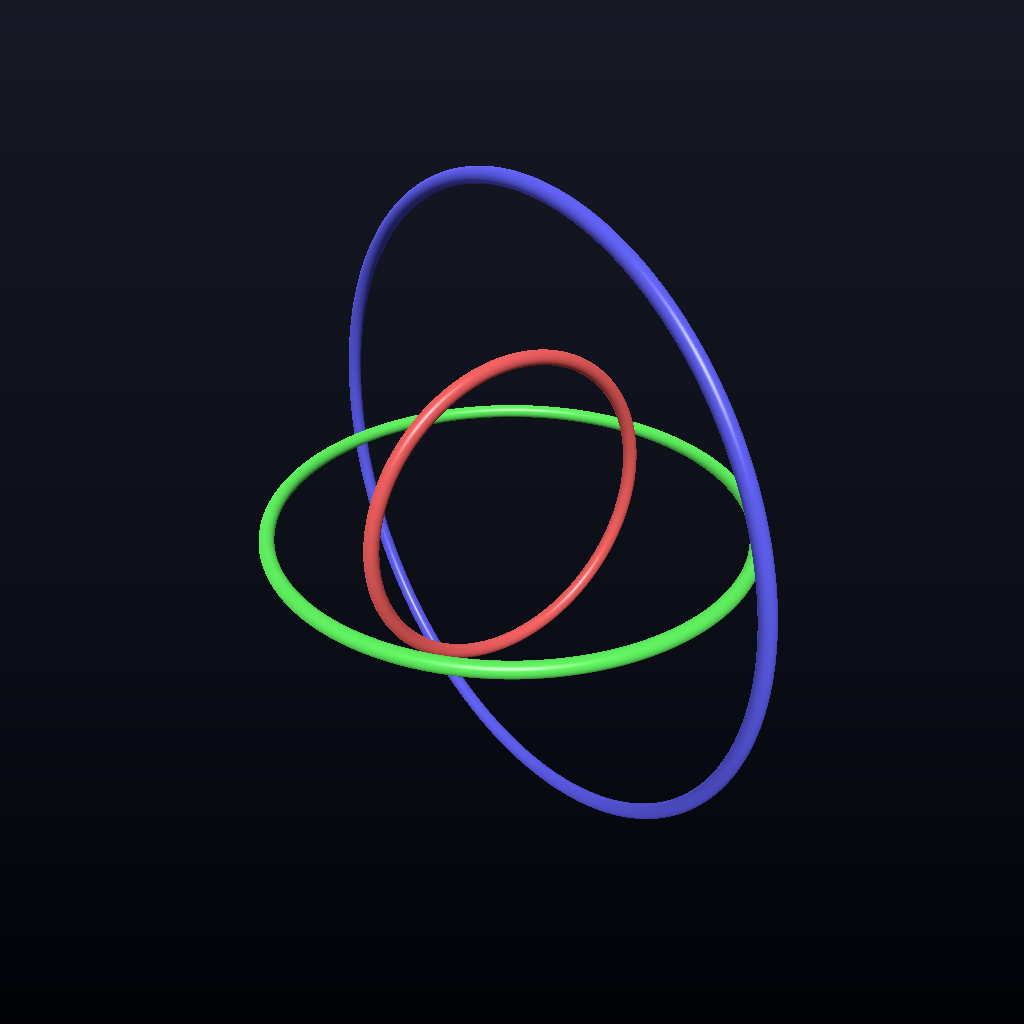 Rendered output for Gyroscopic Nested Rings