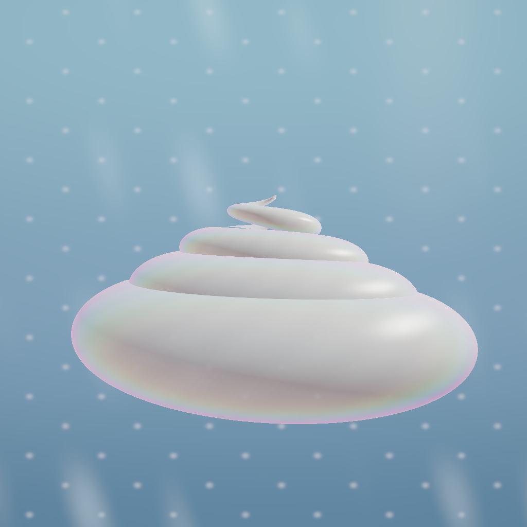 Rendered output for Parametric Seashell