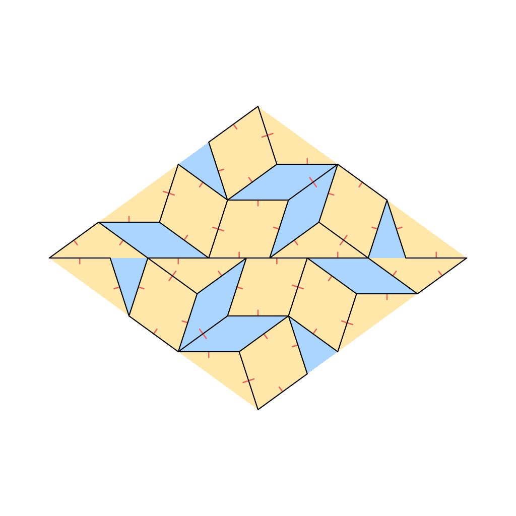 Rendered output for Penrose Tiling P3