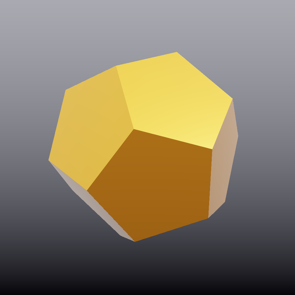 Rendered output for Regular Dodecahedron