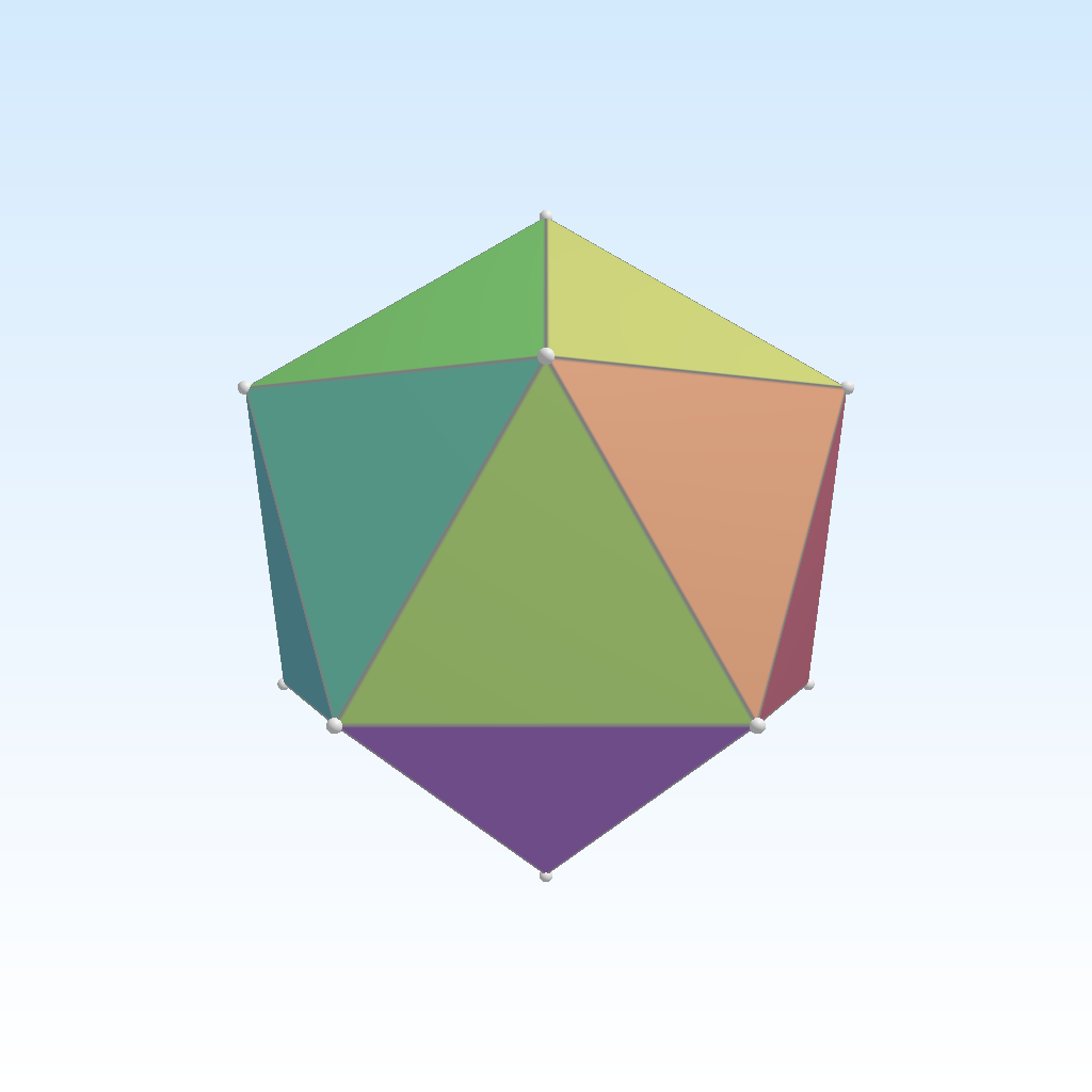 Rendered output for Regular Icosahedron