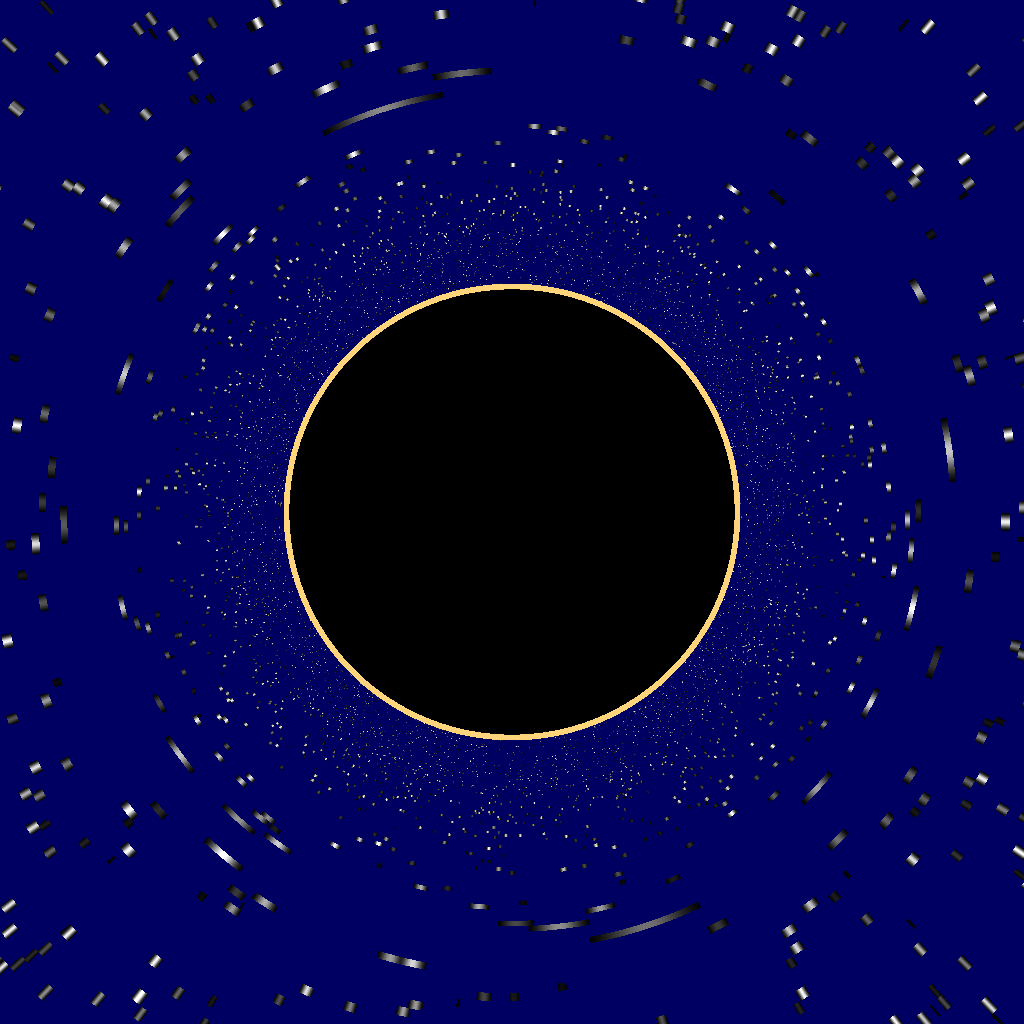 Rendered output for Schwarzschild Black Hole