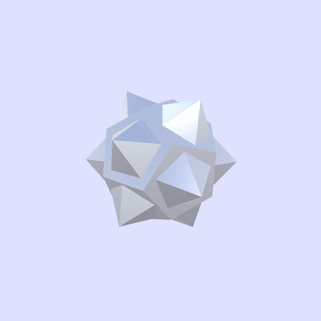 Rendered output for Twisted Stellated Polyhedron