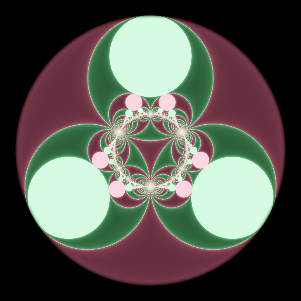 Rendered output for Apollonian Gasket