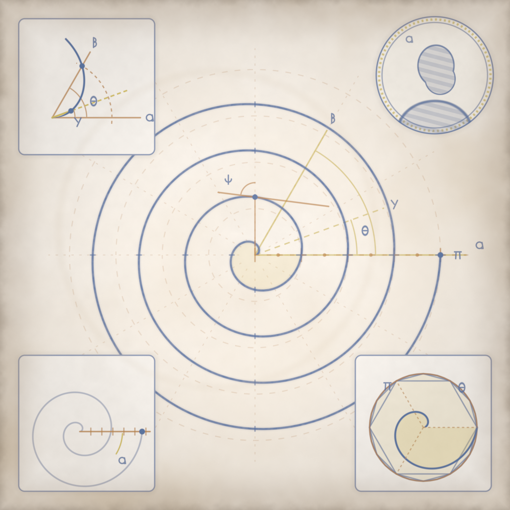 Rendered output for Archimedes Spiral