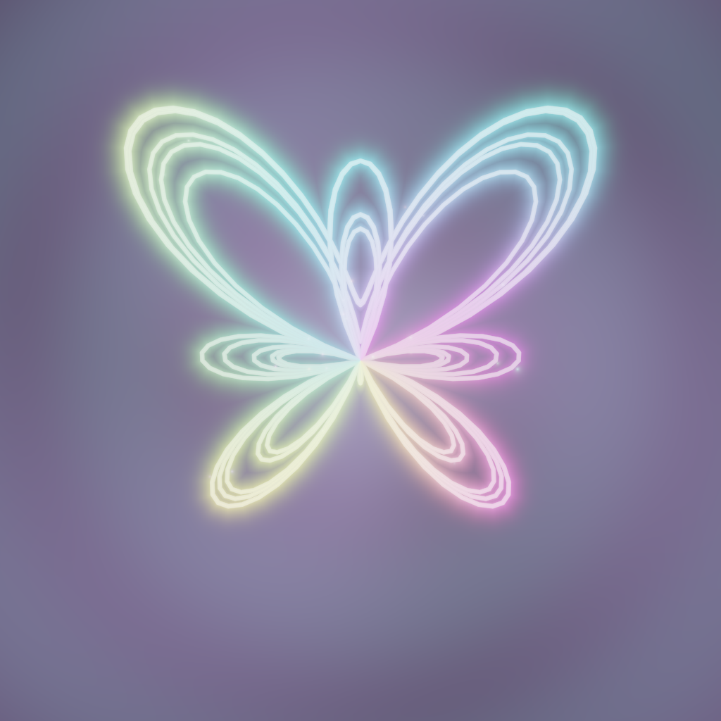 Rendered output for Butterfly Curve
