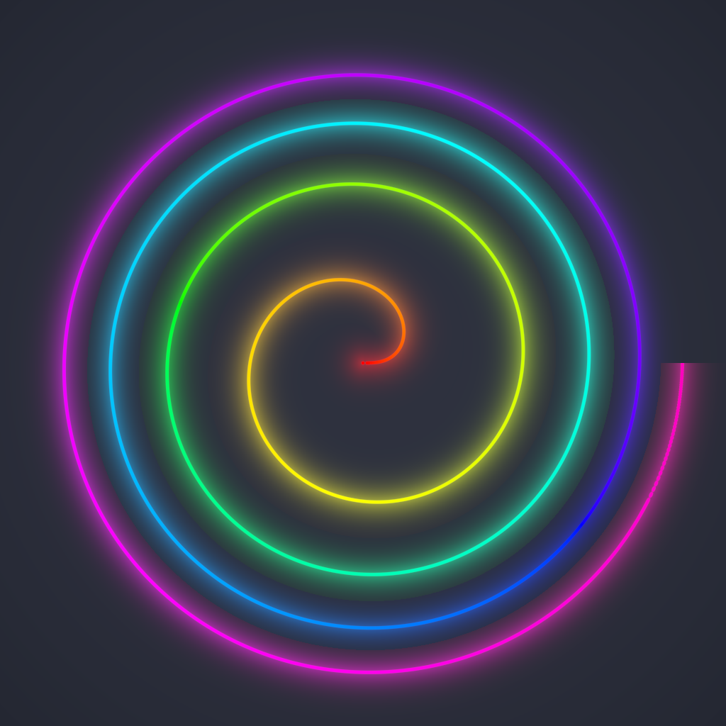 Rendered output for Fermat Parabolic Spiral