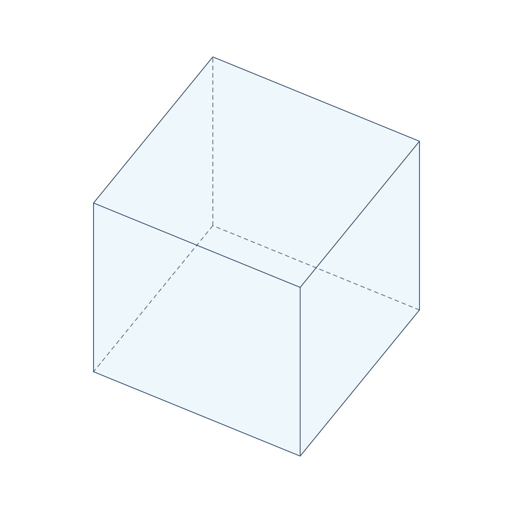 Rendered output for Geometric Cube