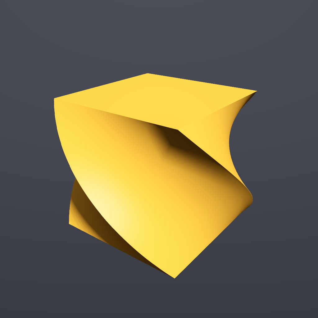 Rendered output for Helical Twisted Cube Advanced