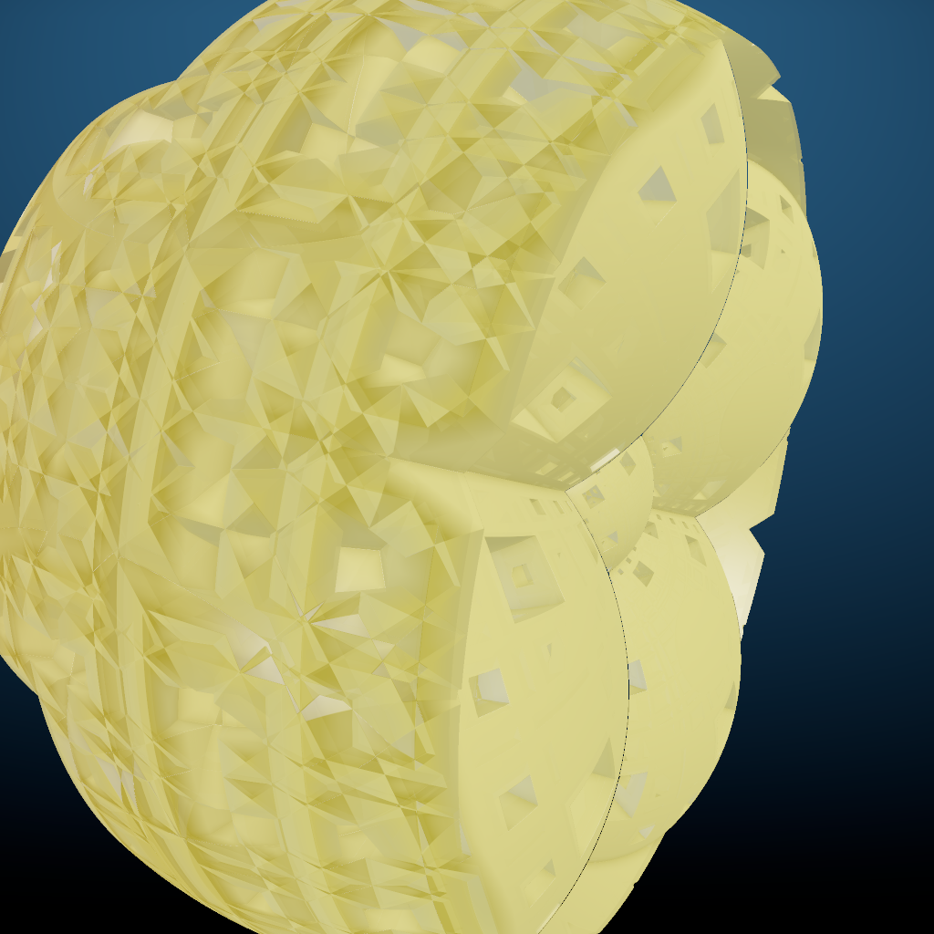 Rendered output for Hyper Menger Cube 3Sphere