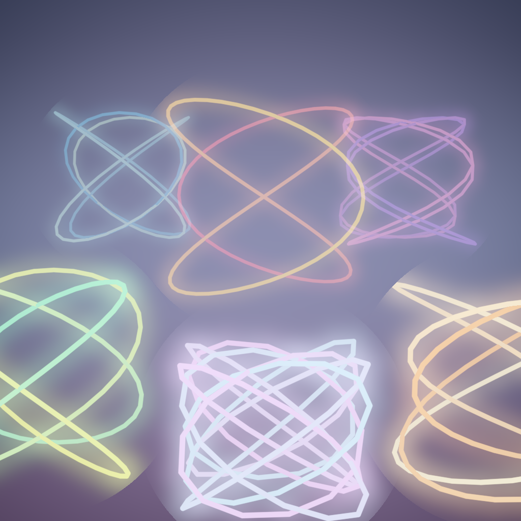 Rendered output for Lissajous Curve Garden