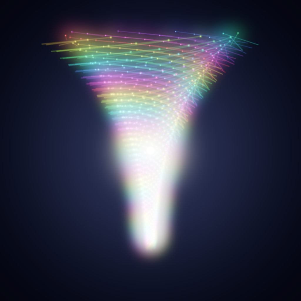 Rendered output for Logarithmic Spiral Motion