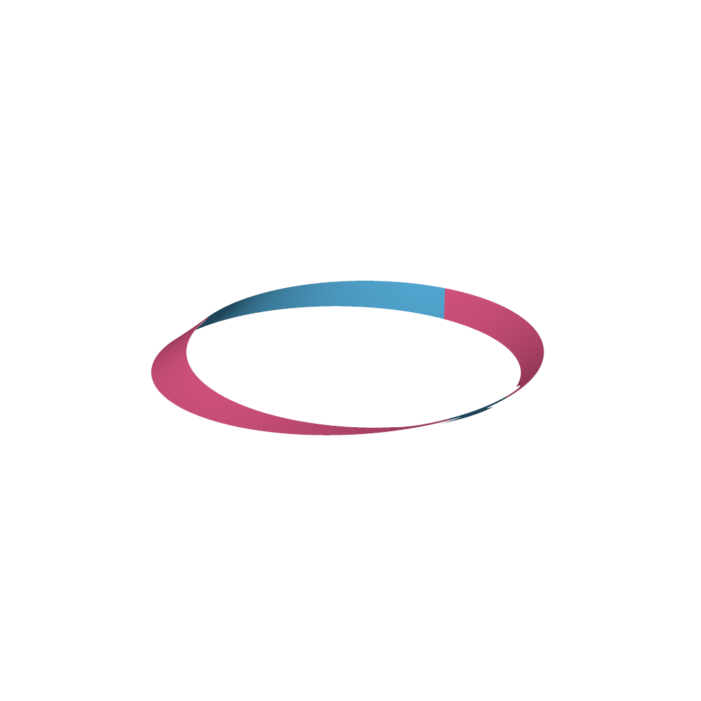 Rendered output for Mobius Strip Half Twist