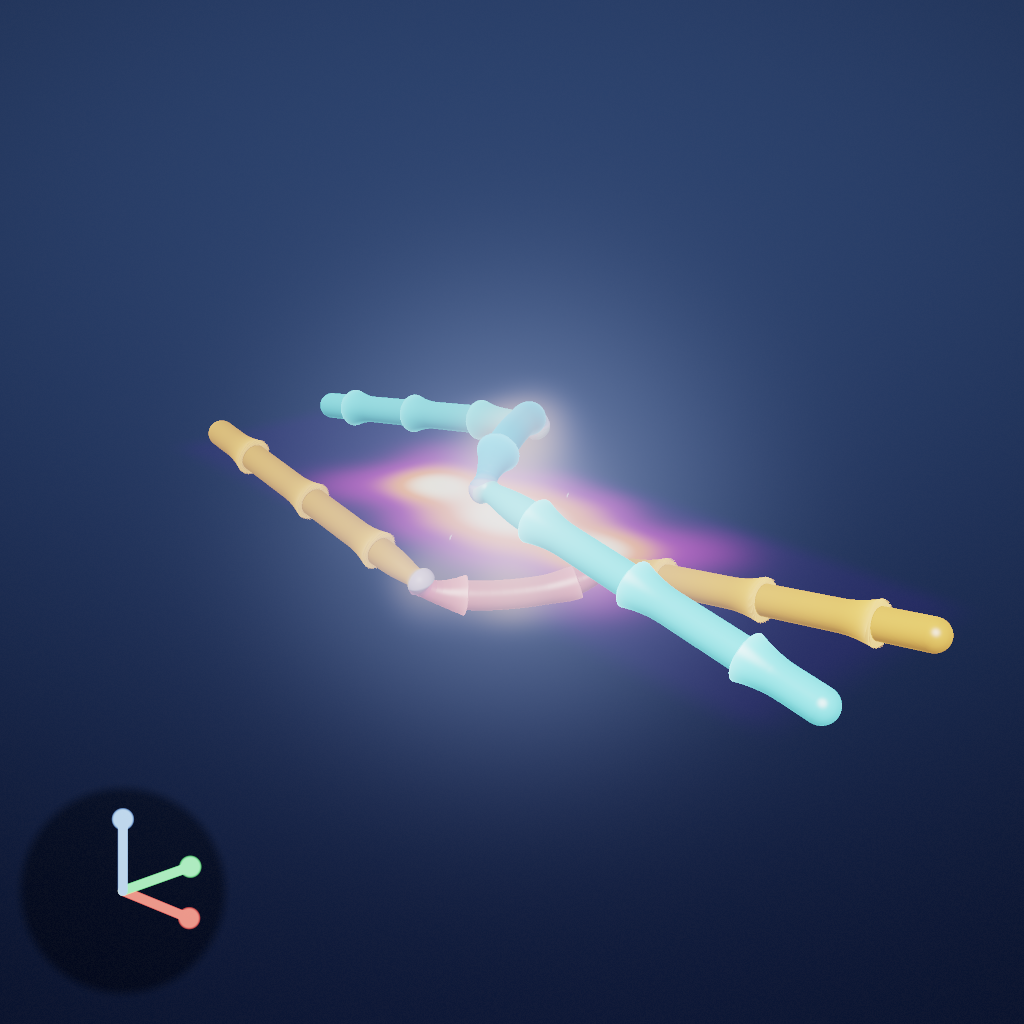 Rendered output for Navier Stokes Vortex Reconnection