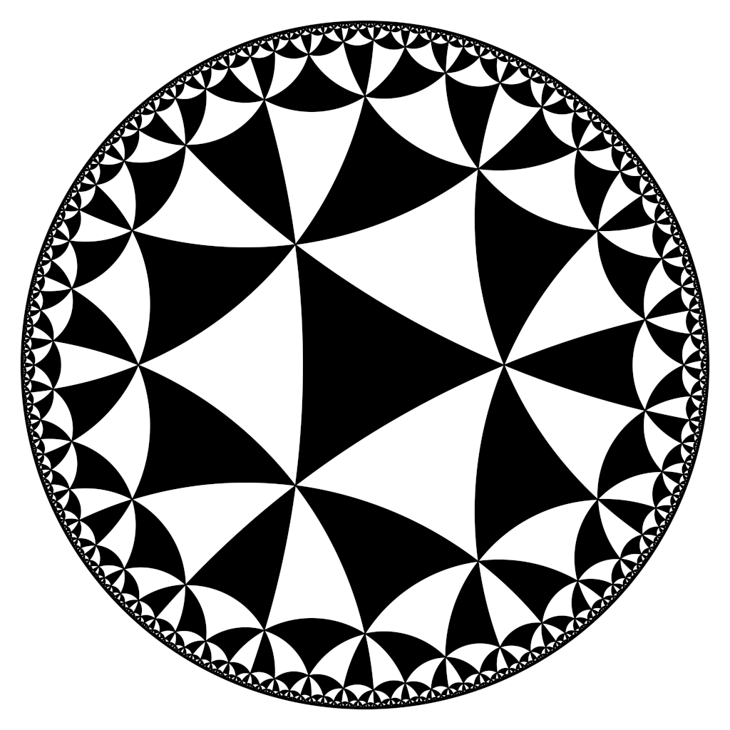 Rendered output for Poincare Disc