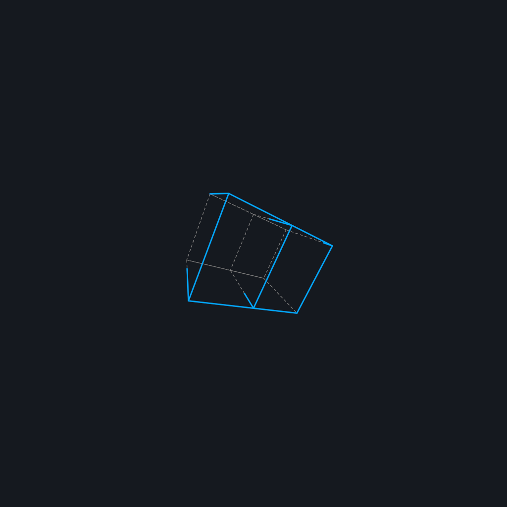 Rendered output for Rotating Hypercube Projection