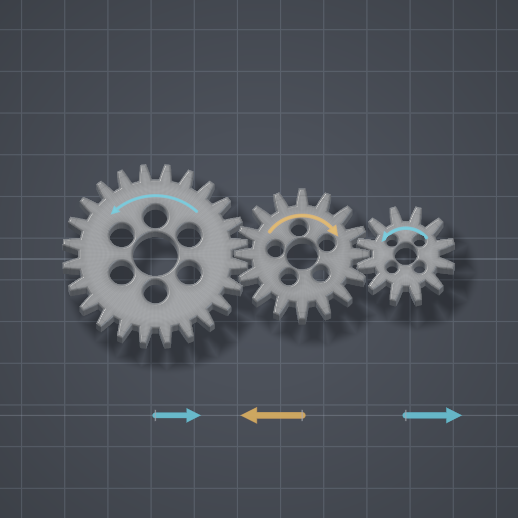 Rendered output for Spinning Gear Assembly