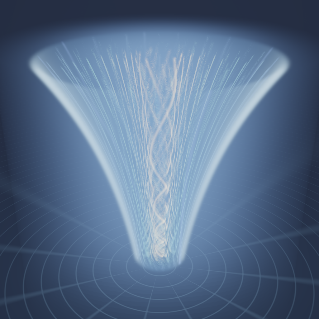 Rendered output for Spinning Vortex Funnel