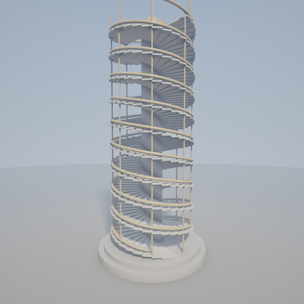 Rendered output for Spiral Staircase Tower