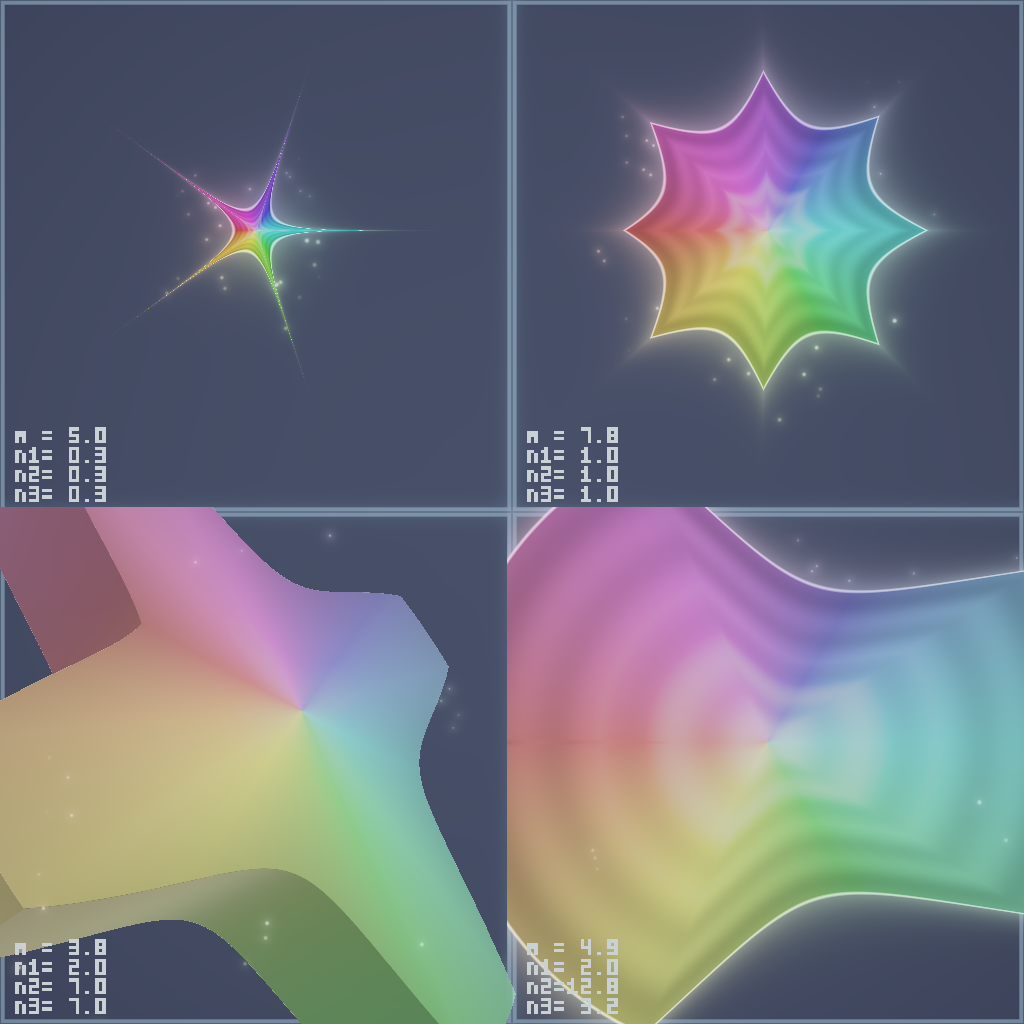 Rendered output for Superformula Explorer