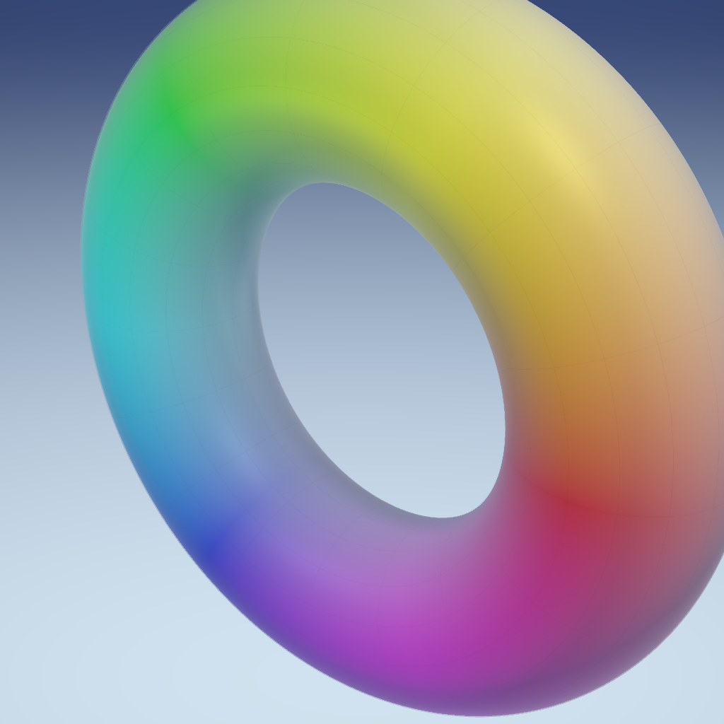 Rendered output for Torus Donut Parametric