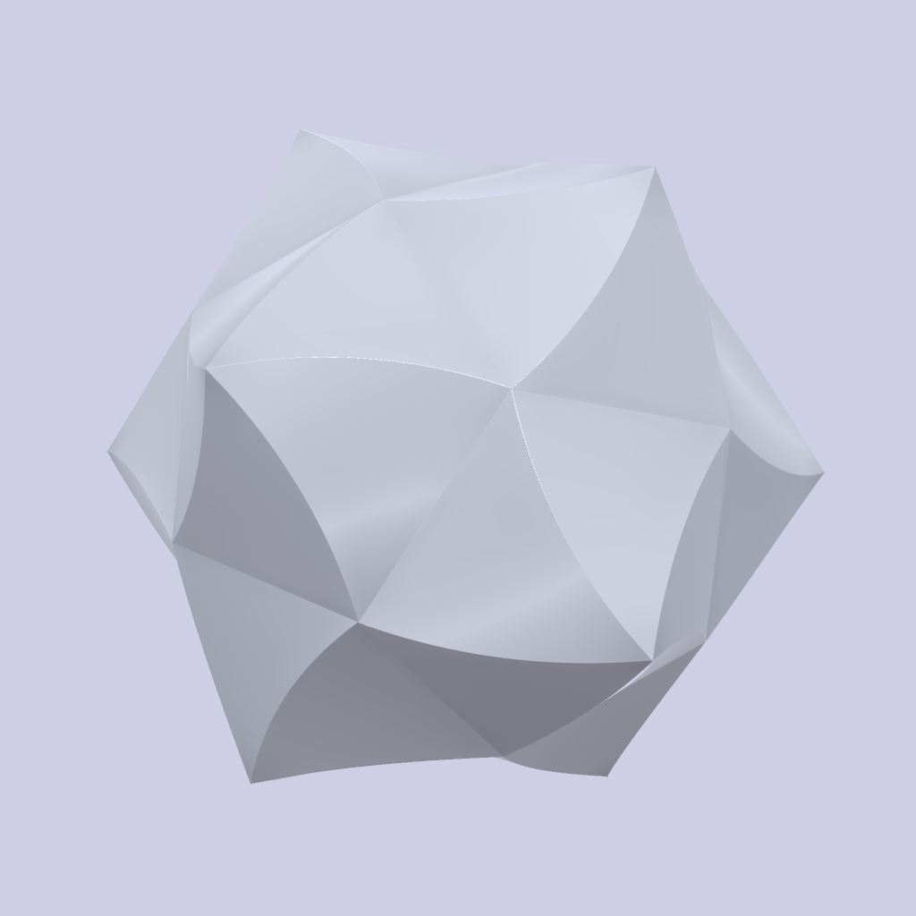 Rendered output for Twisted Stellated Polyhedron