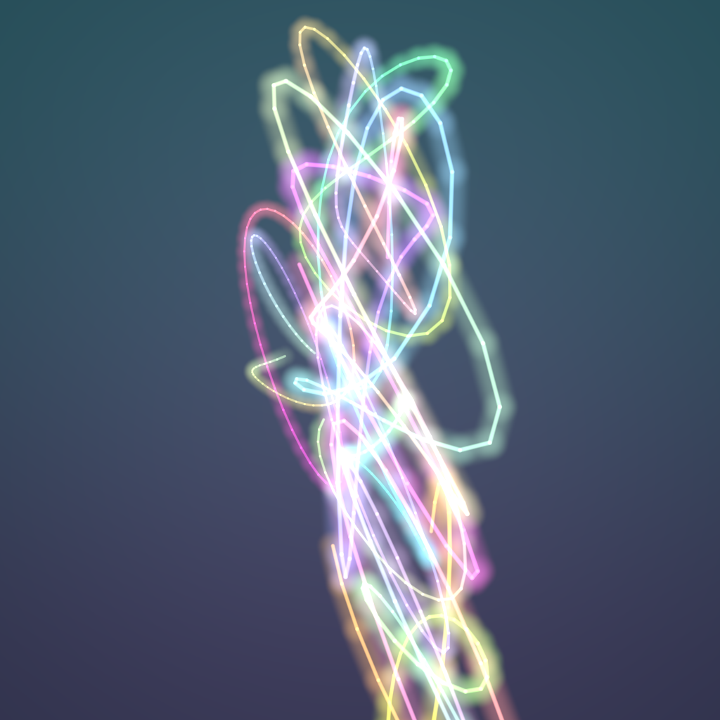 Rendered output for Lissajous Curve Garden