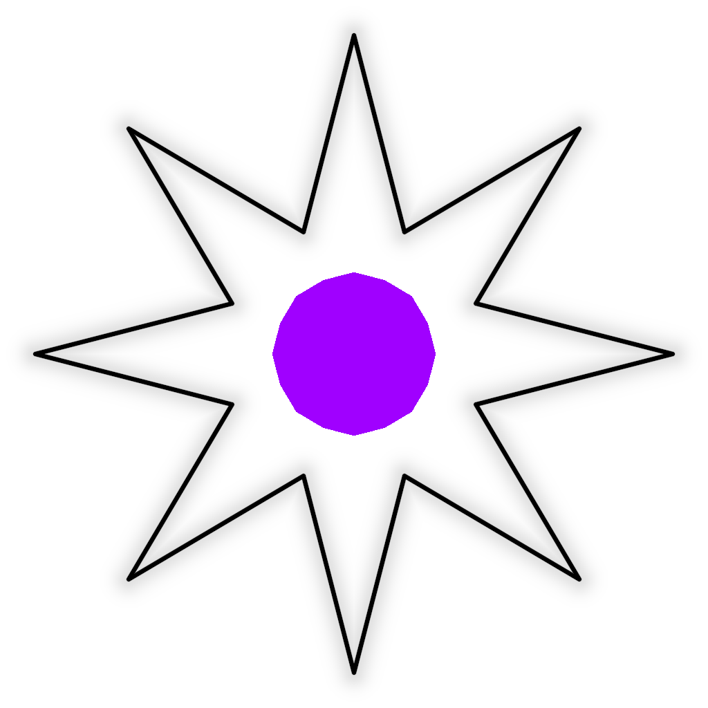 Rendered output for Octagram Star Polygon