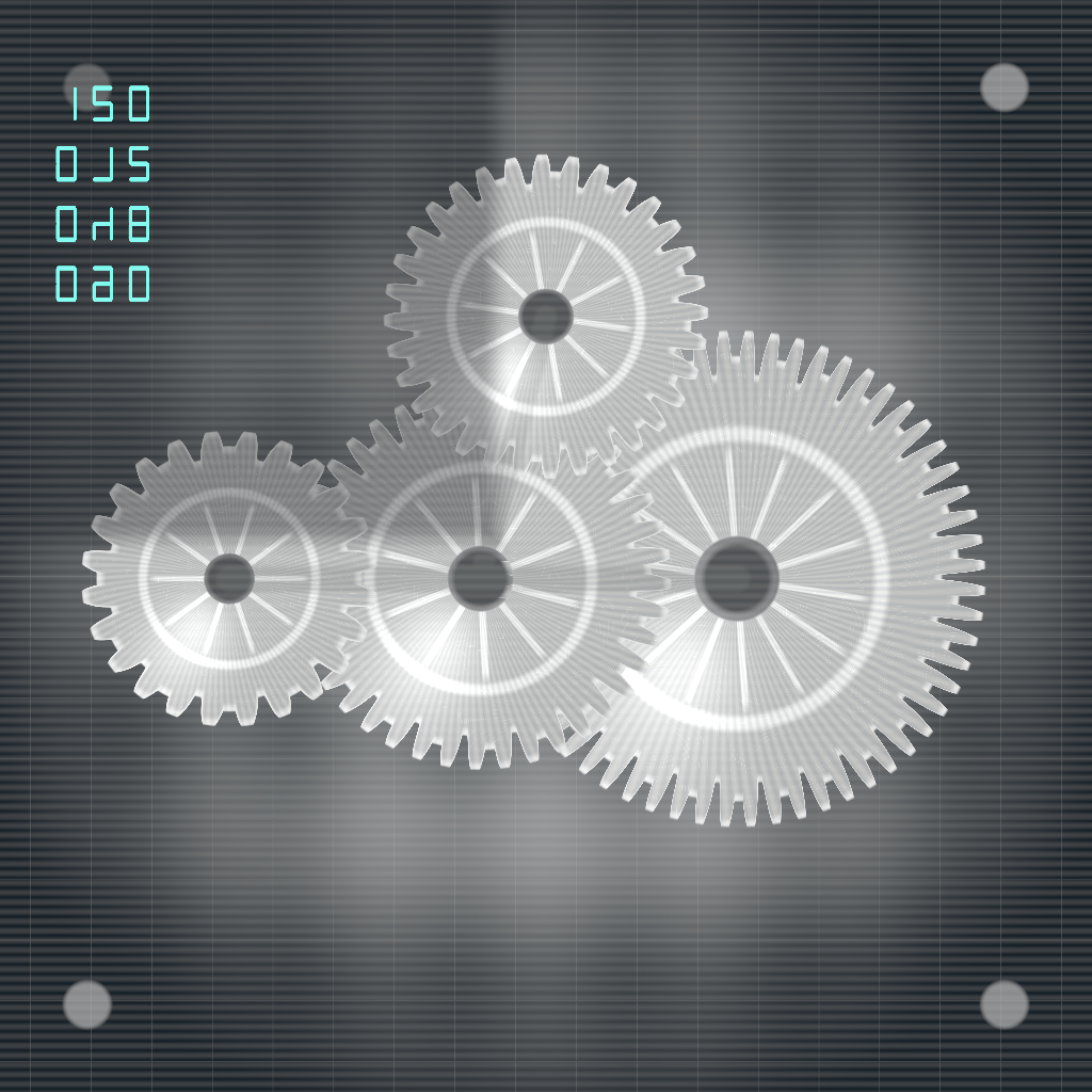 Rendered output for Parametric Gear Train
