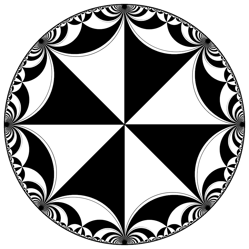 Rendered output for Poincare Disc