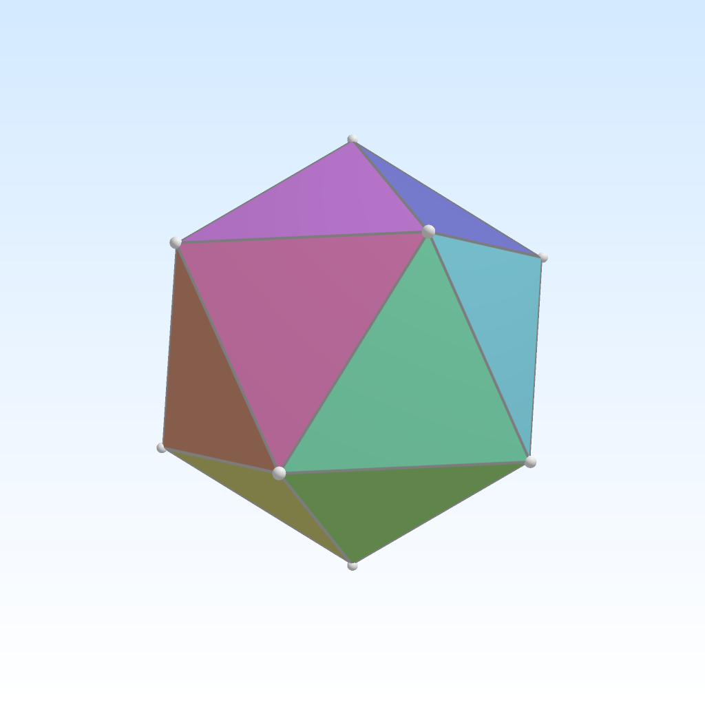 Rendered output for Regular Icosahedron