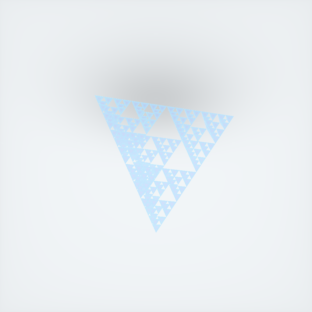 Rendered output for Sierpinski Tetrahedron