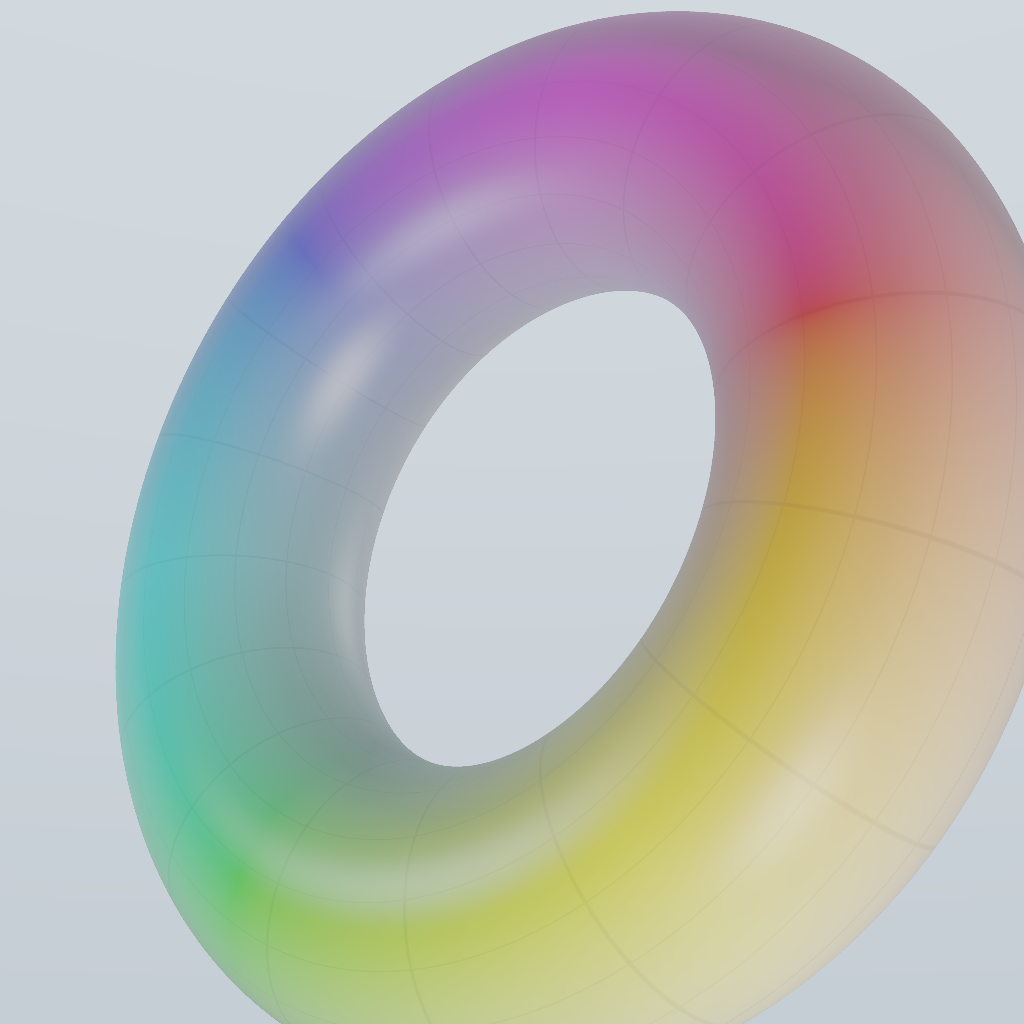 Rendered output for Torus Donut Parametric