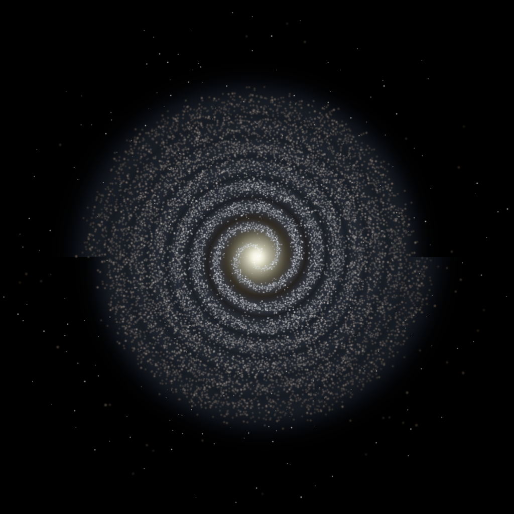 Rendered output for Archimedean Spiral Galaxy