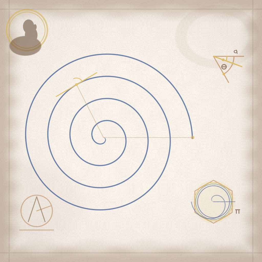 Rendered output for Archimedes Spiral