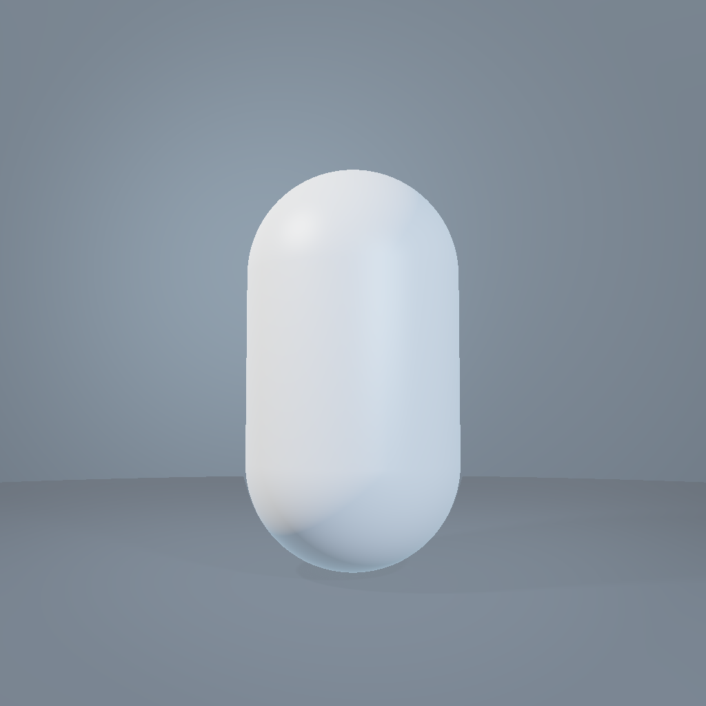 Rendered output for Capsule Shape