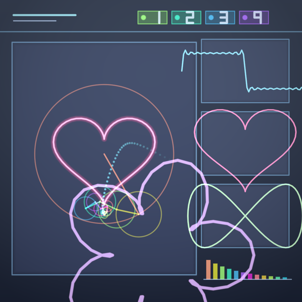 Rendered output for Fourier Epicycles Drawing