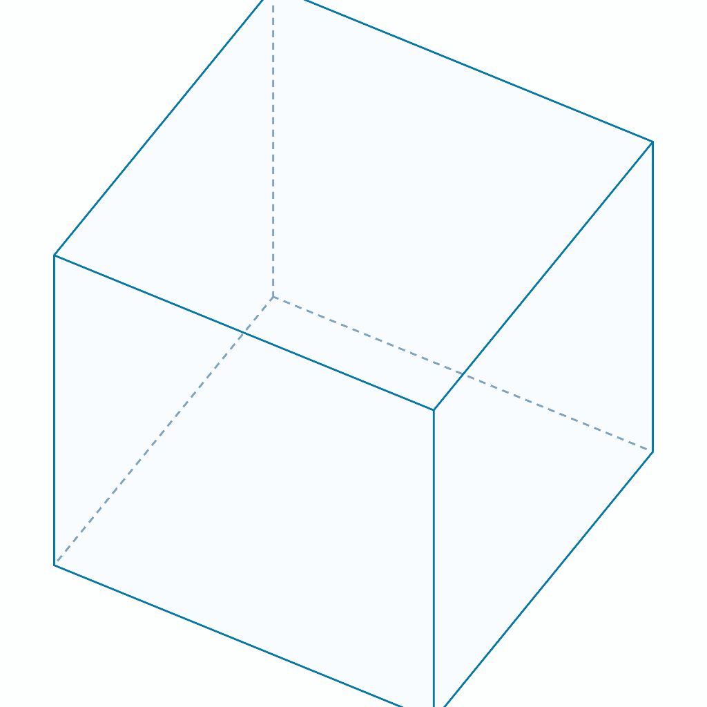Rendered output for Geometric Cube