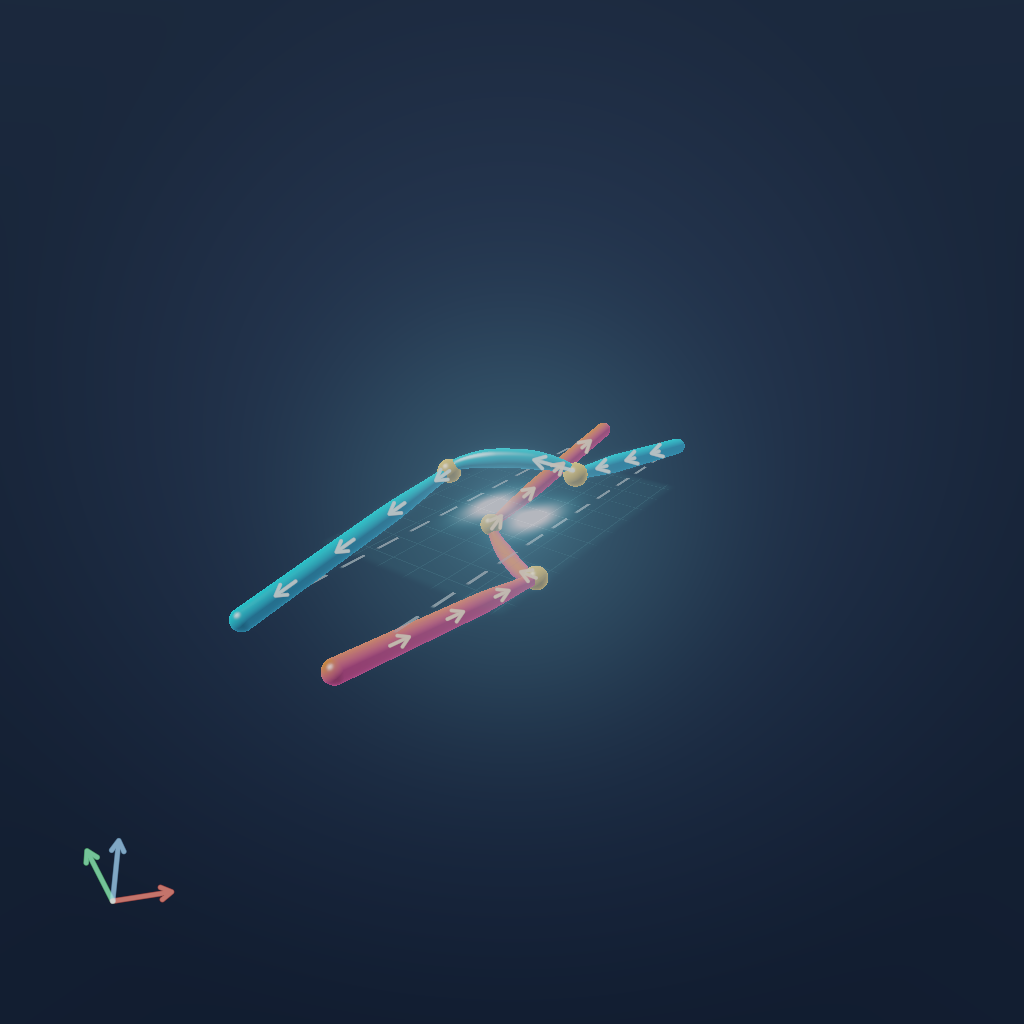 Rendered output for Navier Stokes Vortex Reconnection
