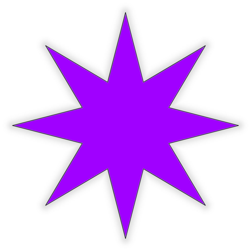 Rendered output for Octagram Star Polygon