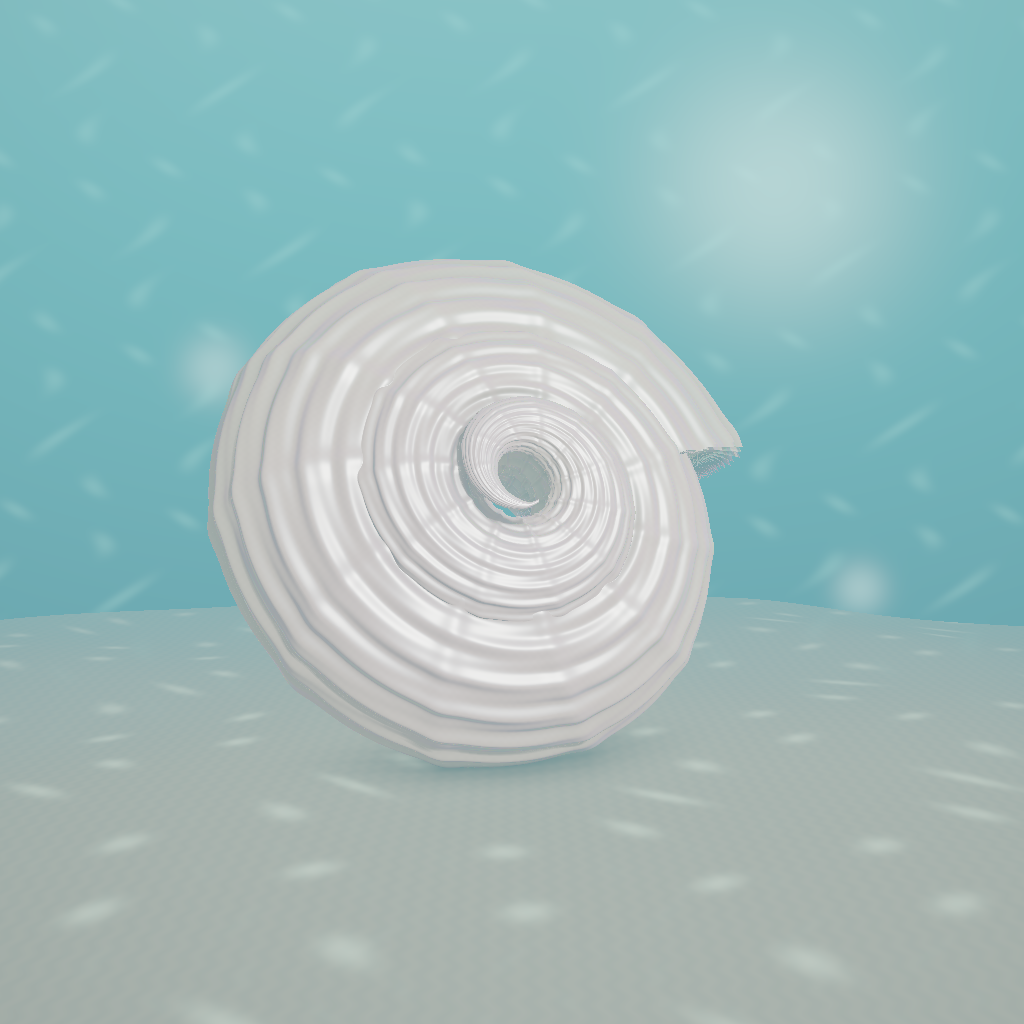 Rendered output for Parametric Seashell