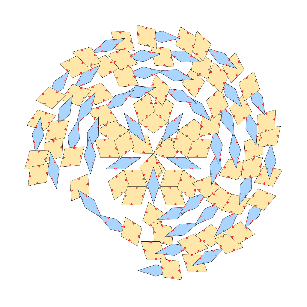 Rendered output for Penrose Tiling P3