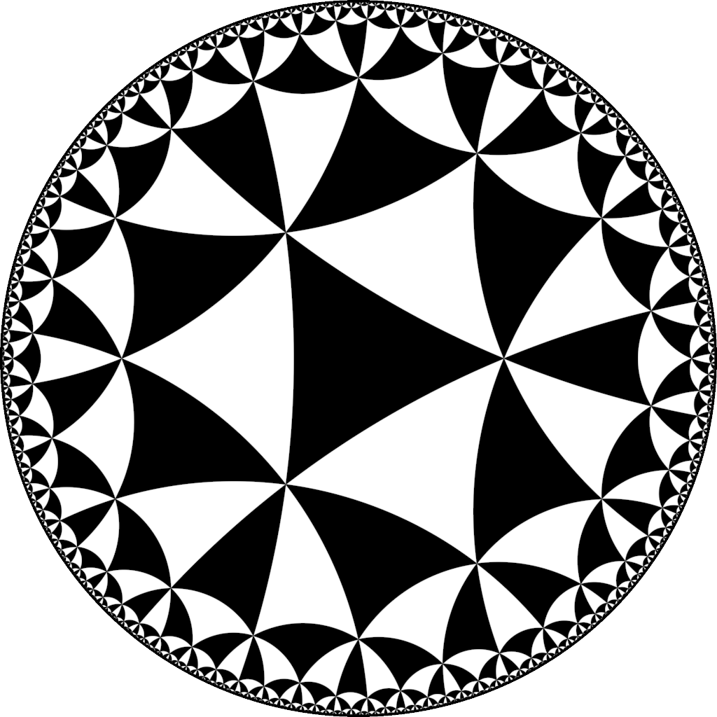 Rendered output for Poincare Disc