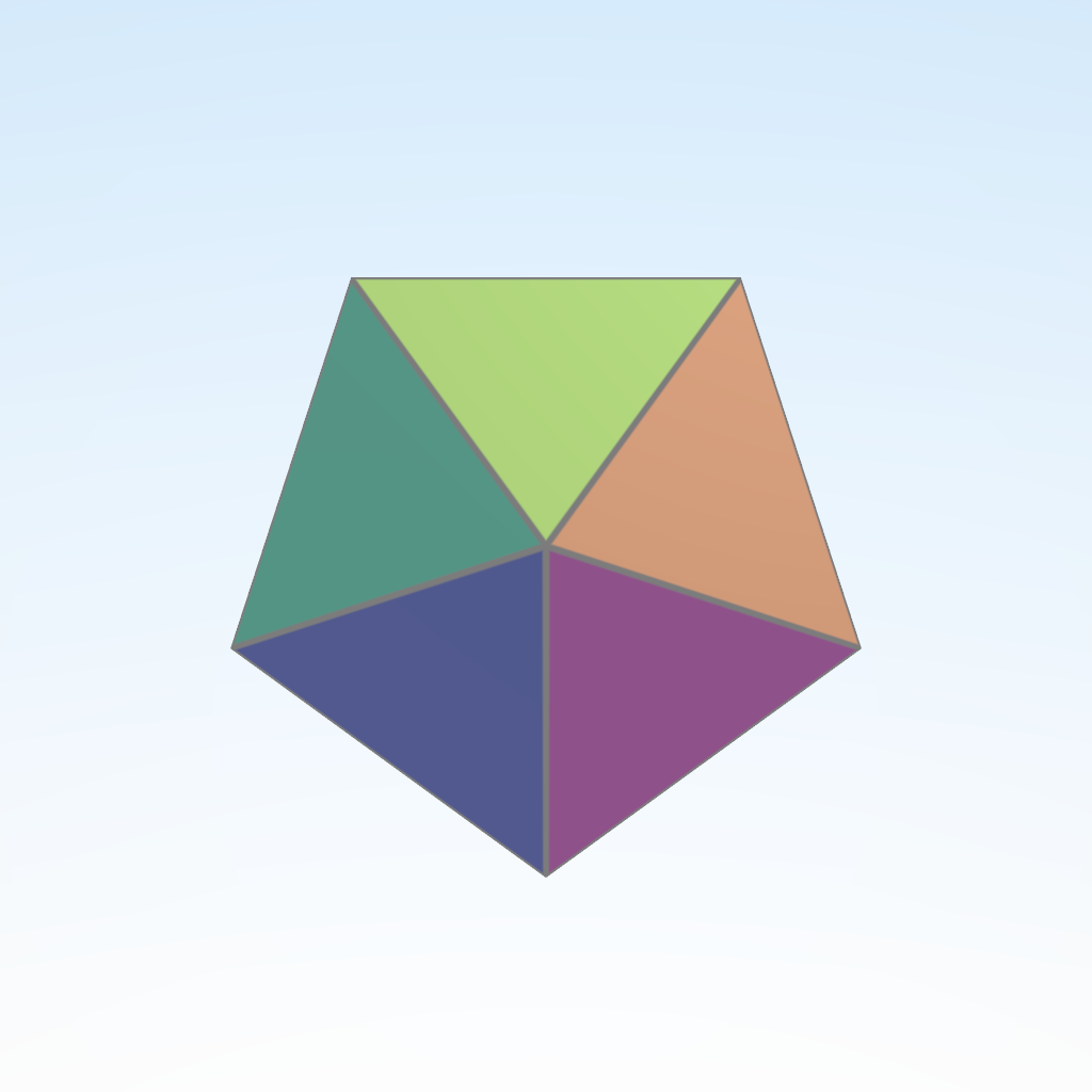Rendered output for Regular Icosahedron