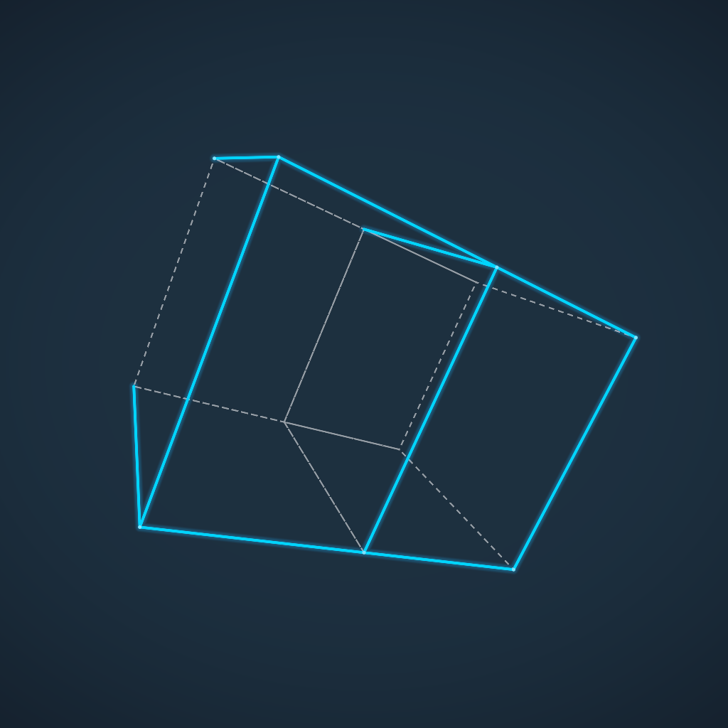 Rendered output for Rotating Hypercube Projection