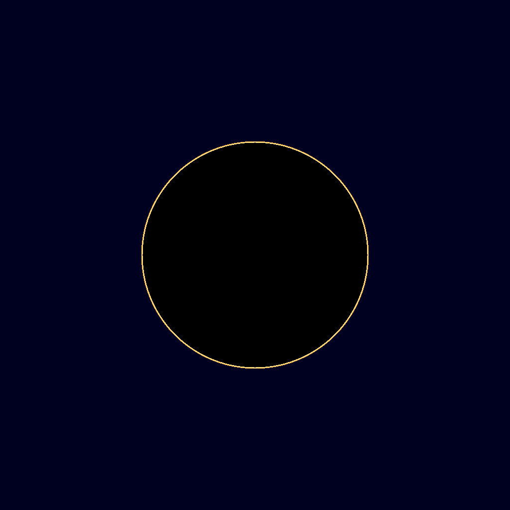 Rendered output for Schwarzschild Black Hole