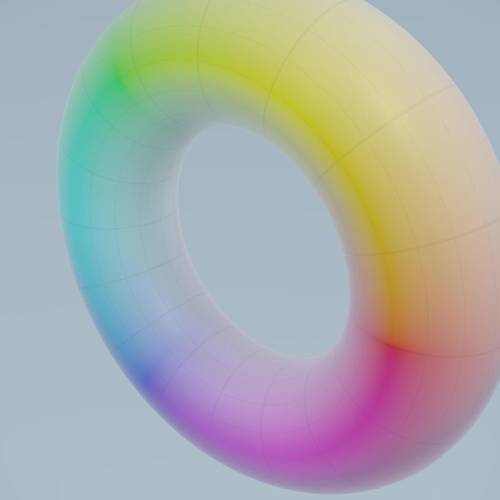 Rendered output for Torus Donut Parametric