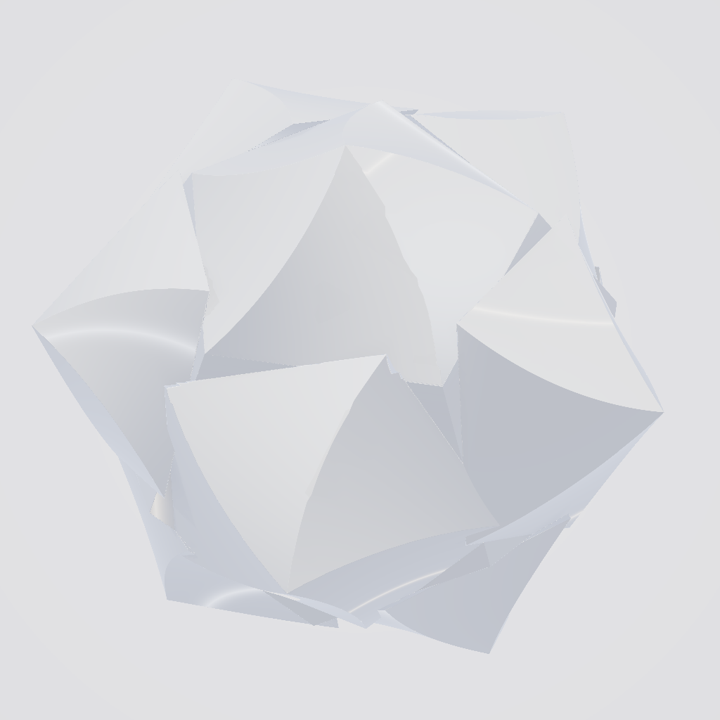 Rendered output for Twisted Stellated Polyhedron